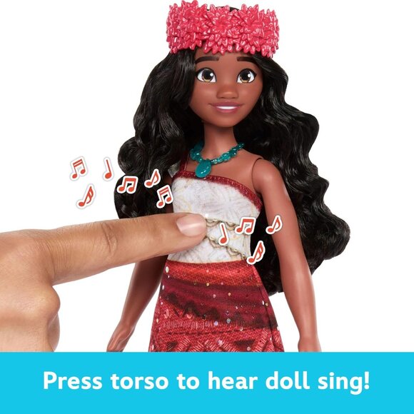 Disney Moana 2 Singing Adventure Moana Doll with Signature Outfit & Accessories - Picture 6 of 6